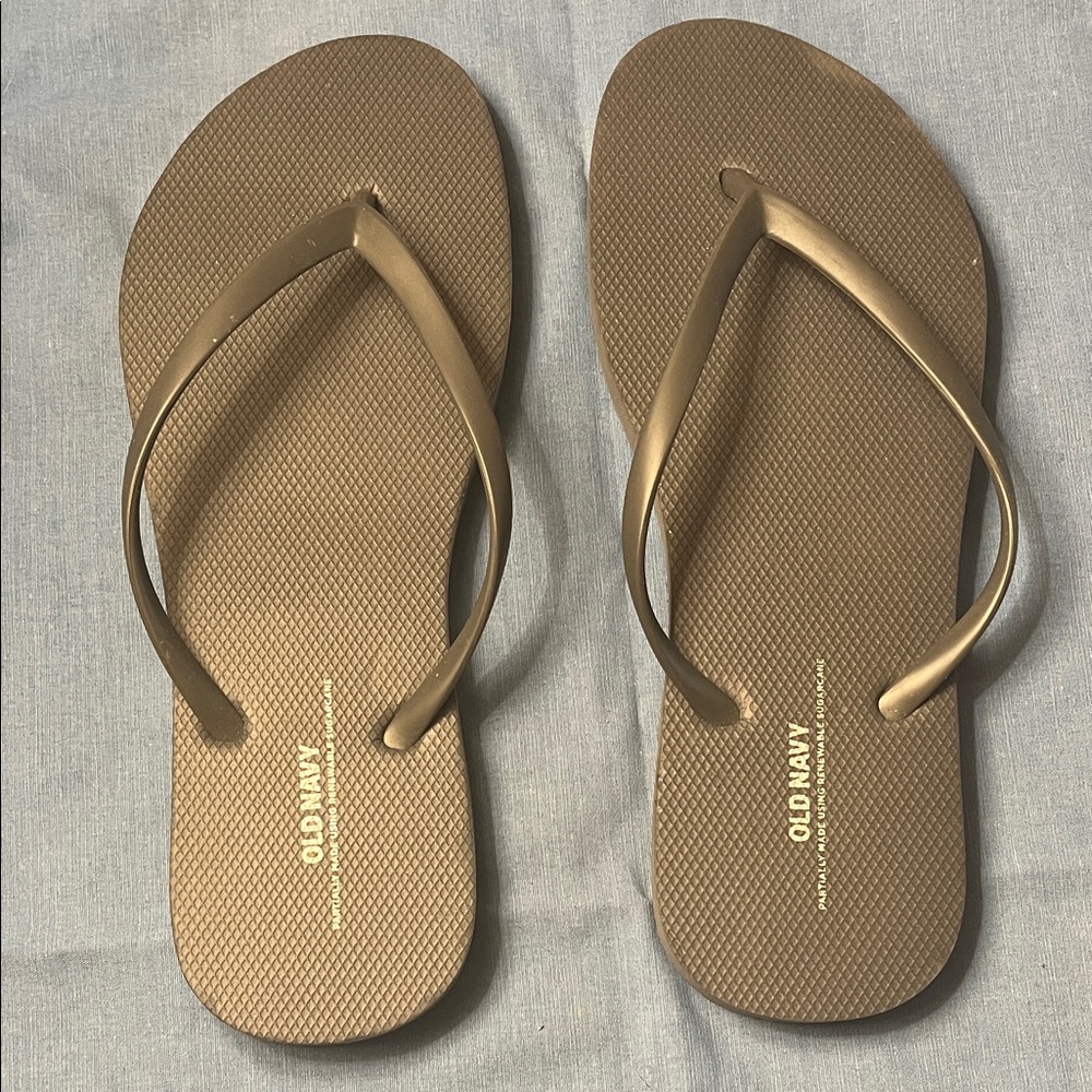 Old Navy Brown and Taupe Flip Flop Set